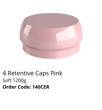 4 Retentive Caps Pink Soft 1200g Order Code: 140CER