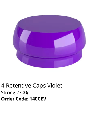 4 Retentive Caps Violet Strong 2700g Order Code: 140CEV